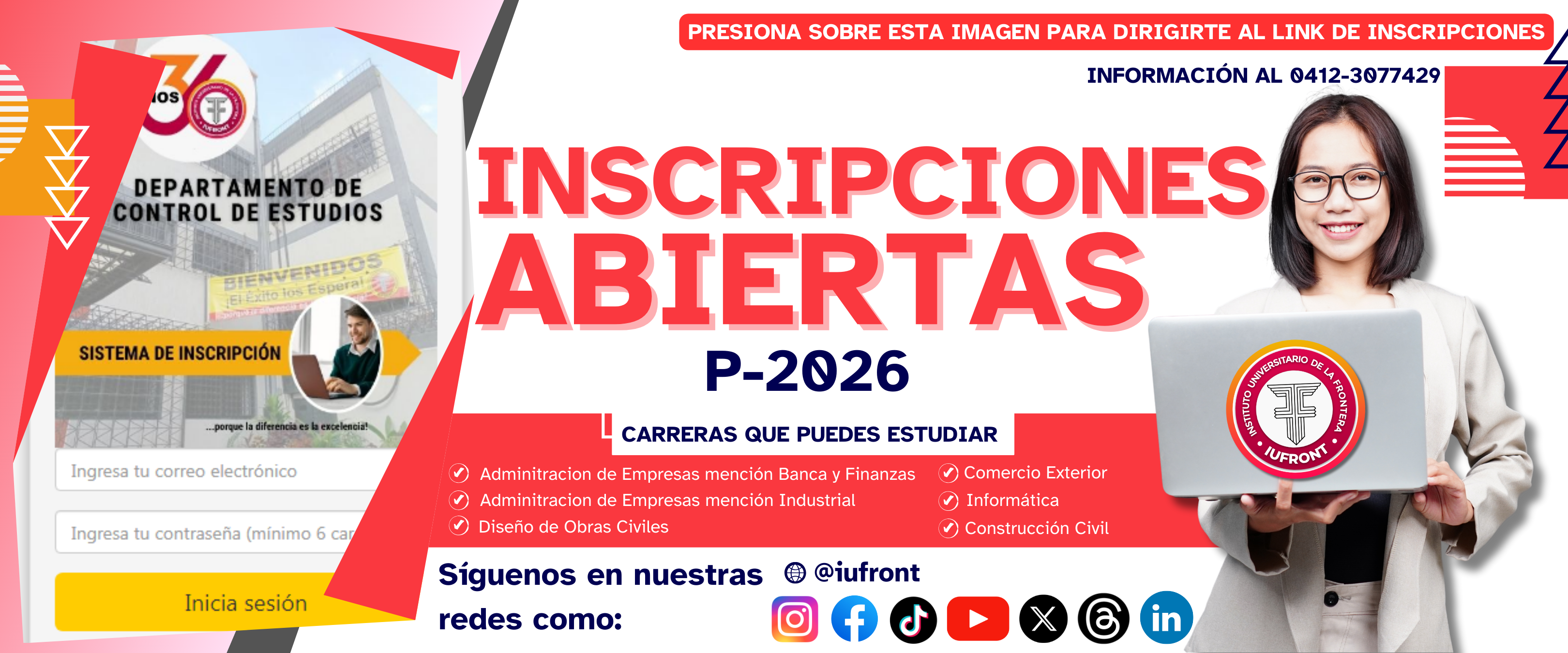 INSCRIPCIONES (1) Inscripción IUFRONT